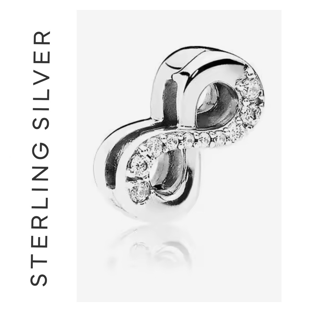 S925 Sterling Silver Reflexion Infinity Clip Charm 35$
